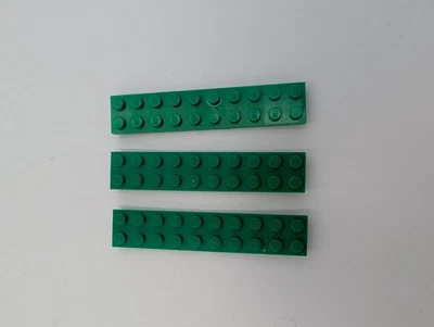 3x LEGO Basisplatte Platte grün Green Basic Plate 2x10 3832 - Bild 1 von 2