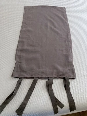 "1 almohada Wamsutta King 100 % lino farsa con lazos café marrón 19""x 35,5""" Foto 1 de 4