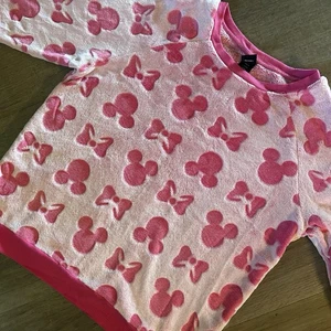 Disney MINNIE MOUSE Fleece Sweatshirt Top Womens Medium Pink Excellent - Picture 1 of 5