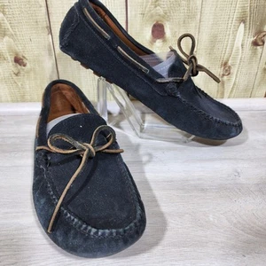 Brooks Brothers Herren Driving Mokassins Halbschuhe 8,5 D Wildleder Schwarz Leder - Bild 1 von 14