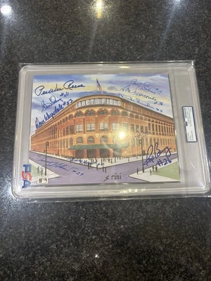 Impresión autógrafa certificada PSA/ADN Brooklyn Dodgers losa Foto 1 de 3