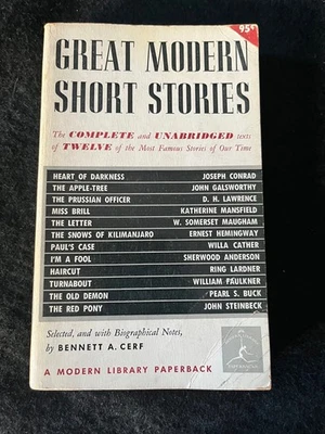 GREAT MODERN SHORT STORIES 1942 Bennett A. Cerf A Modern Library Paperback Foto 1 de 4