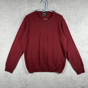 Mantovani Studio 100 % italienisches Kaschmir Pullover Herren Large rot Rundhalsausschnitt - Bild 1 von 8