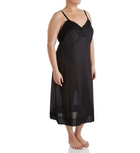 Shadowline 1360X Plus Size Full Slip with Wide Lace - Picture 1 of 3