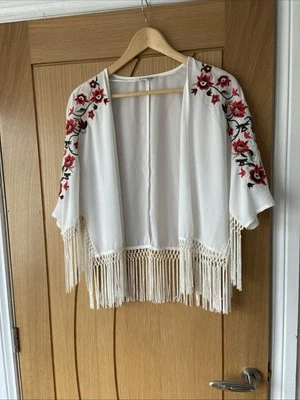Glamorous UK14 Fringed Open Top Embroidery Lightweight Boho Hippie Festival VGC - Image 1 of 4
