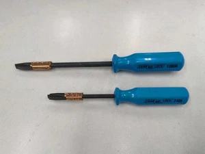 Channellock HOLD-E-ZEE Destornillador Cabeza Plana Mango Azul Hecho en EE. UU. 106H y 74H - Imagen 1 de 9