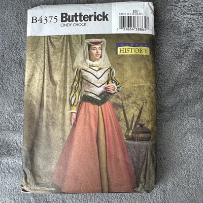 Butterick B4375 Costume Sewing Pattern Sizes 14-20 Renaissance Gown Cosplay - Image 1 of 4