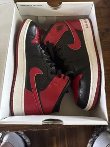 Nike air jordan 1 mid ss gs 7y black/ gym red DM9650 001 - Picture 1 of 7