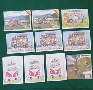 VW Camper Greeting cards x10 - Picture 1 of 10