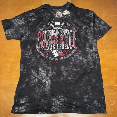 Camisa Affliction Para Hombre Extra Grande Gris Manga Corta América Calavera Foto 1 de 4