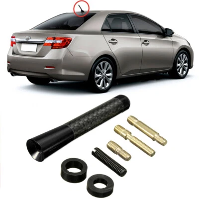 3" Short Carbon Style Antenna Mast Radio AM/FM Accessories For Toyota Corolla - image 1 of 4