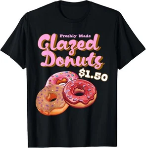 Freshly Made Glazed Donuts; Retro Diner Style Foodies Gift Hoodie or T-Shirt - Picture 1 of 5