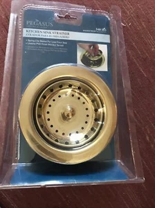 PEGASUS KITCHEN SINK STRAINER 540 515 POLISHED BRASS - Picture 1 of 5
