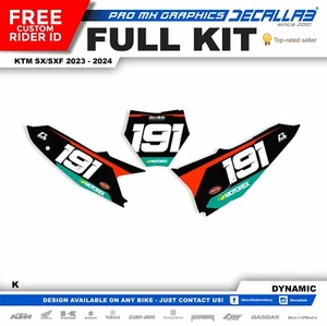KTM MX custom number graphics kit for all models Decallab - Picture 1 of 9