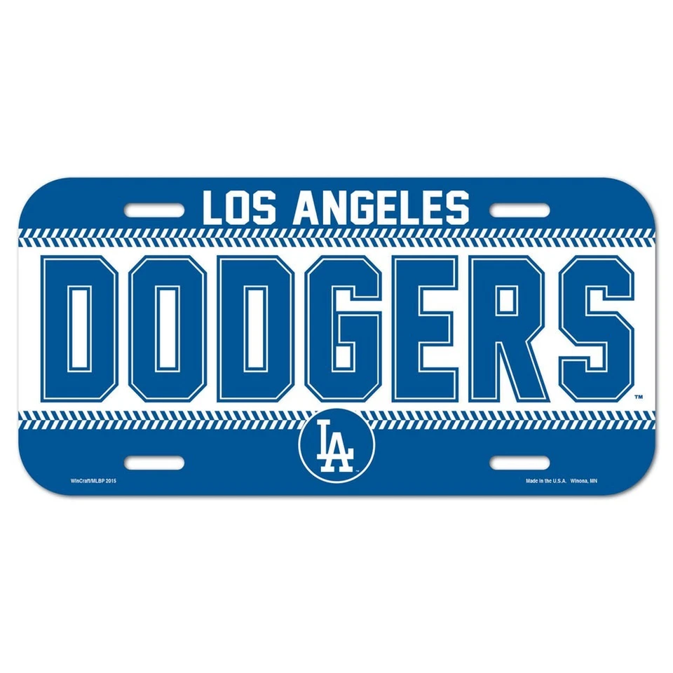 LOS ANGELES DODGERS 6"x12" OFFICIAL LOGO LICENSE PLATE CAR BRAND NEW WINCRAFT - Image 1 of 1
