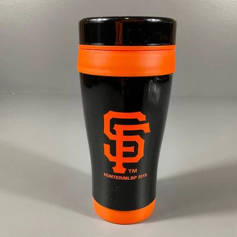San Francisco Giants MLB Baseball Black Stainless Steel Tumbler Cup - Team Logo Cover