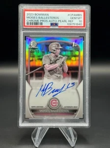 Moises Ballesteros 1st Bowman Chrome Auto Pearl /10 PSA 10. Chicago Cubs - Picture 1 of 2