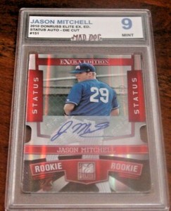 JASON MITCHELL Rookie AUTO****2010 Donruss ELITE Extra--CUT----MINT 9***ROYALS