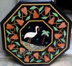 24 X 24 Inches Octagon Marble Coffee Table Top Pietra Dura Art Breakfast Table