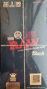 RAW Cone Black 96 Ct King Size 32/3pack - Picture 1 of 2