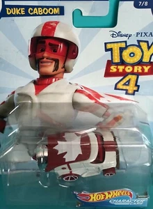 DISNEY PIXAR TOY STORY 4 ~ DUKE CABOOM HOT WHEELS CHARACTER CARS 7/8 - Picture 1 of 6