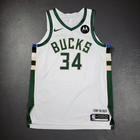100% Authentic Giannis Antetokounmpo Nike Bucks Association Edition Jersey 48 L Cover
