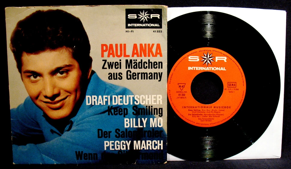 PAUL ANKA-PEGGY MARCH-BILLY MO-DRAFI DEUTSCHER-Rare German EP 45+Picture Sleeve - Image 1 of 1