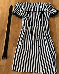 Vestido a rayas blanco y negro - Imagen 1 de 5