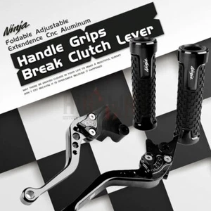 CNC Short Brake Clutch Lever Handle Grips for KAWASAKI ZX6R 90-99 ZZR600 90-04 - Picture 1 of 46
