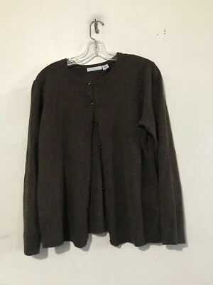 Cárdigan Suéter Luxe 360 By Hampshire Studio Talla XL Marrón Elegante para Mujer  Foto 1 de 4