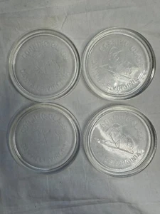 Vintage Rare Set of 4 Corning Ware Glass Coaster Danville Virginia Glass Blower - Imagen 1 de 19