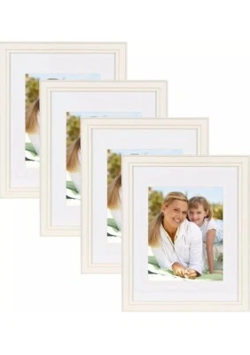 Marcos de madera Kieva, blanco 11X14 mate a 8X10, paquete de 6 Foto 1 de 3