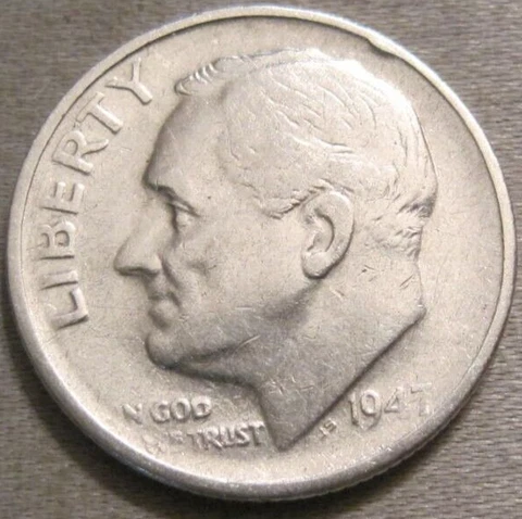SELLING AS SHOWN - 1947 S ROOSEVELT DIME *** 90% SILVER *** 134 Cover