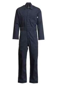 NEW Lapco Economy Coverall, 7oz.  100% Cotton Navy Med CVEFR7NY Flame Resistant - Picture 1 of 3