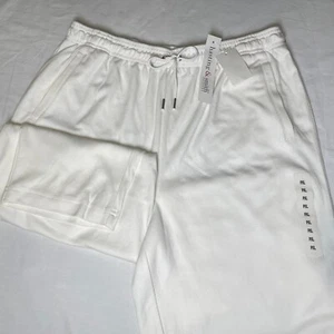 Basting & Smith Lounge Pants Drawstring Pockets White Sweatpants PXL - Picture 1 of 9