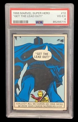 1966 marvel super hero #12 iron man rc; get lead out rookie PSA 4  (1st CARD) - Image 1 of 2