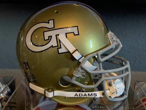 Georgia Tech Authentic Schutt Custom Throwback Helmet-Calvin Johnson Setup Cover