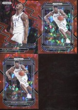 (3) Zion Williamson 2023-24 Prizm Draft Red Cracked Ice Fearless Duke Pelicans