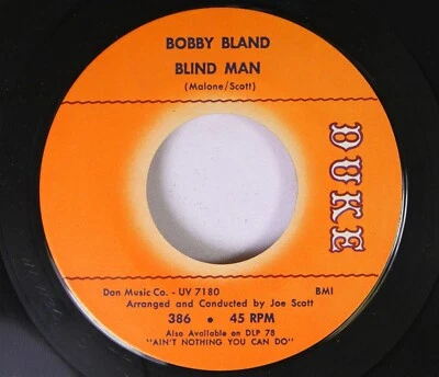 Northern Deep Soul 45 Bobby Bland - Blind Man / Black Night On Duke - Image 1 of 2