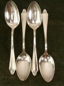 4 Vintage Oneida Georgisches Muster versilbert Servierlöffel Gemeinschaft - Bild 1 von 1