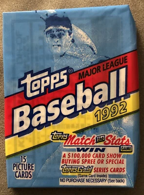 1992 Topps Baseball Pack Kevin Maas Yankees (Top) Dave Otto Indians (Back) Foto 1 de 2