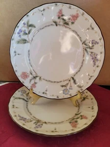 2pc Vintage Epoch "Spice Blossoms" E527, 10.5" Dinner Plates Flowers - Picture 1 of 3