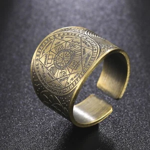 Sigil Seven Archangels Finger Ring Catholic Talisman Religious Christian Amulet - Picture 1 of 13