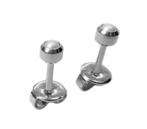 Pearl 3.0mm Surgical Stainless Steel Ear Piercing Stud Earrings - Picture 1 of 3