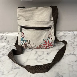 Thirty-One Umhängetasche Handtasche creme/braun Blumenmuster mittelgroß - Bild 1 von 19