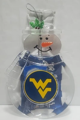 West Virginia Moutaineers Snowman Ornament - NCAA - Image 1 of 2