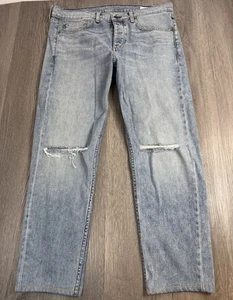 Rag & Bone Jeans Men’s 36x30 Extra Slim Fit 1 Light Wash Stretch Distressed - Picture 1 of 12