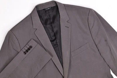 Chaqueta Blazer Dolce & Gabbana Gris Sólido Algodón/Seda 44R Italia Foto 1 de 4