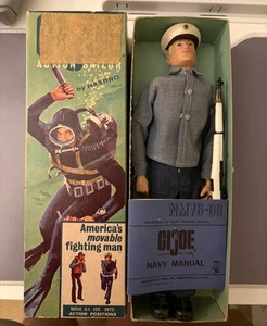 Original Gi Joe Action Sailor (1964, 7600) blond mit Box & Navy Handbuch - Bild 1 von 13