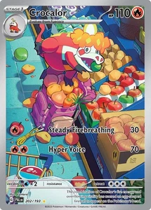 Tarjeta Holofoil rara ilustración Pokemon Paldea Evolved Crocalor 202/193 - Imagen 1 de 1
